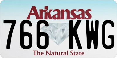 AR license plate 766KWG
