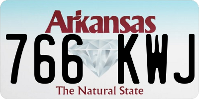 AR license plate 766KWJ