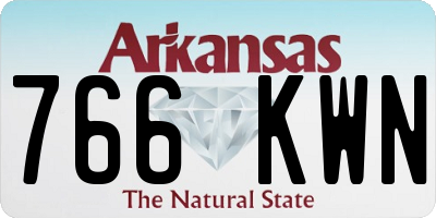 AR license plate 766KWN