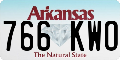 AR license plate 766KWO