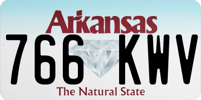 AR license plate 766KWV