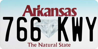 AR license plate 766KWY