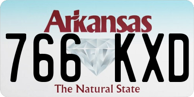 AR license plate 766KXD