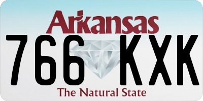 AR license plate 766KXK