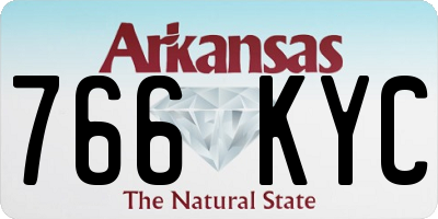 AR license plate 766KYC