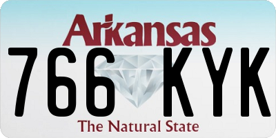 AR license plate 766KYK