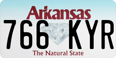 AR license plate 766KYR
