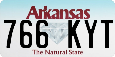 AR license plate 766KYT