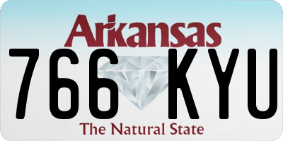 AR license plate 766KYU