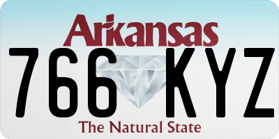 AR license plate 766KYZ