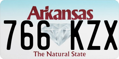 AR license plate 766KZX