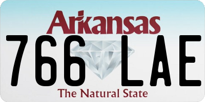 AR license plate 766LAE