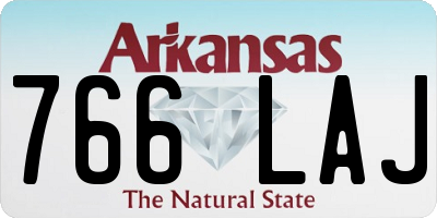 AR license plate 766LAJ