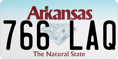 AR license plate 766LAQ