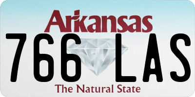 AR license plate 766LAS