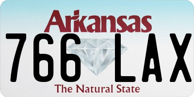 AR license plate 766LAX