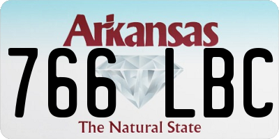 AR license plate 766LBC