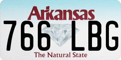 AR license plate 766LBG