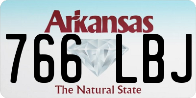 AR license plate 766LBJ