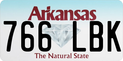 AR license plate 766LBK