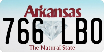 AR license plate 766LBO