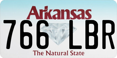 AR license plate 766LBR
