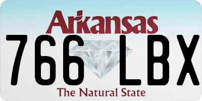 AR license plate 766LBX