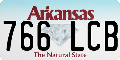 AR license plate 766LCB