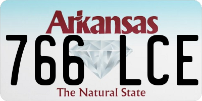 AR license plate 766LCE