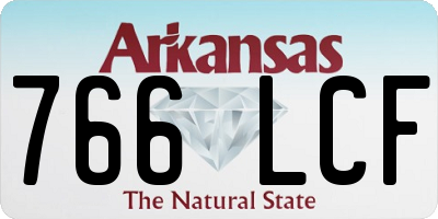 AR license plate 766LCF