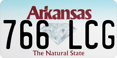 AR license plate 766LCG