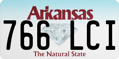AR license plate 766LCI