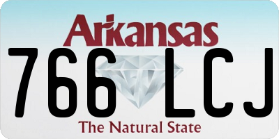 AR license plate 766LCJ