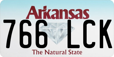 AR license plate 766LCK