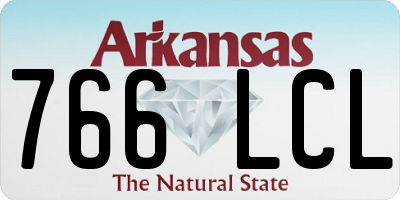 AR license plate 766LCL