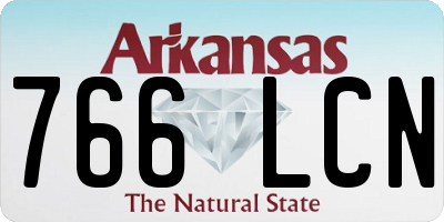 AR license plate 766LCN