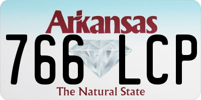 AR license plate 766LCP