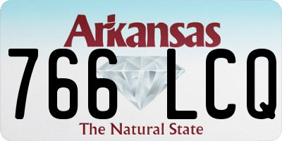 AR license plate 766LCQ