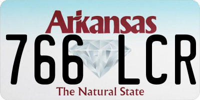 AR license plate 766LCR