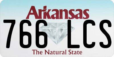 AR license plate 766LCS