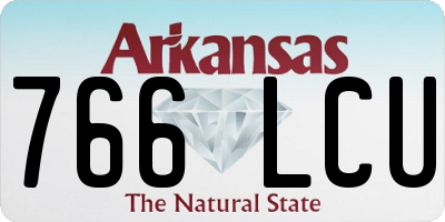 AR license plate 766LCU