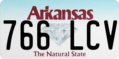 AR license plate 766LCV