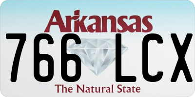 AR license plate 766LCX