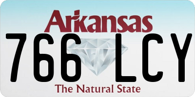 AR license plate 766LCY