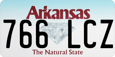 AR license plate 766LCZ