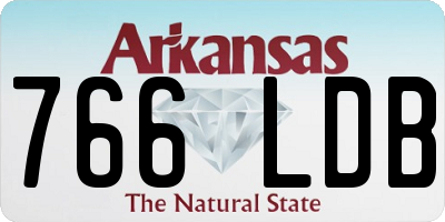 AR license plate 766LDB