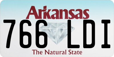 AR license plate 766LDI