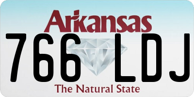 AR license plate 766LDJ