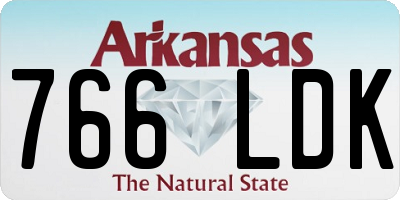AR license plate 766LDK