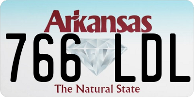 AR license plate 766LDL